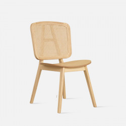 Willow Rattan Dining Chair W52, Natural Ash [Display x2]